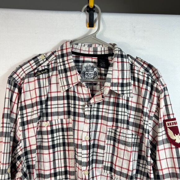 Men's Akdmks Plaid Button-Up Long Sleeve Shirt 0630 - Picture 2 of 14